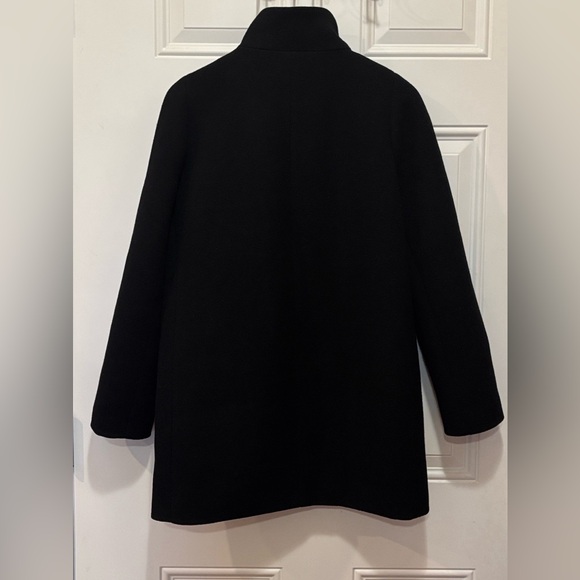 J.Crew Mercantile Black Full Zip Wool Blend City Coat in Size 4 - Picture 4 of 15